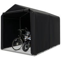Tangkula 7x5.2Ft Portable Shed, Outdoor Storage Shelter with Waterproof Cover & Roll-up Zipper Door