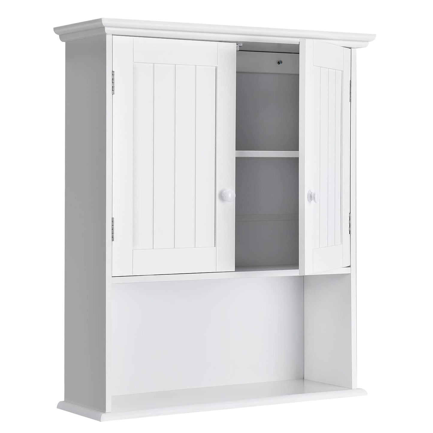 Tangkula Wall Mount Bathroom Cabinet Wooden