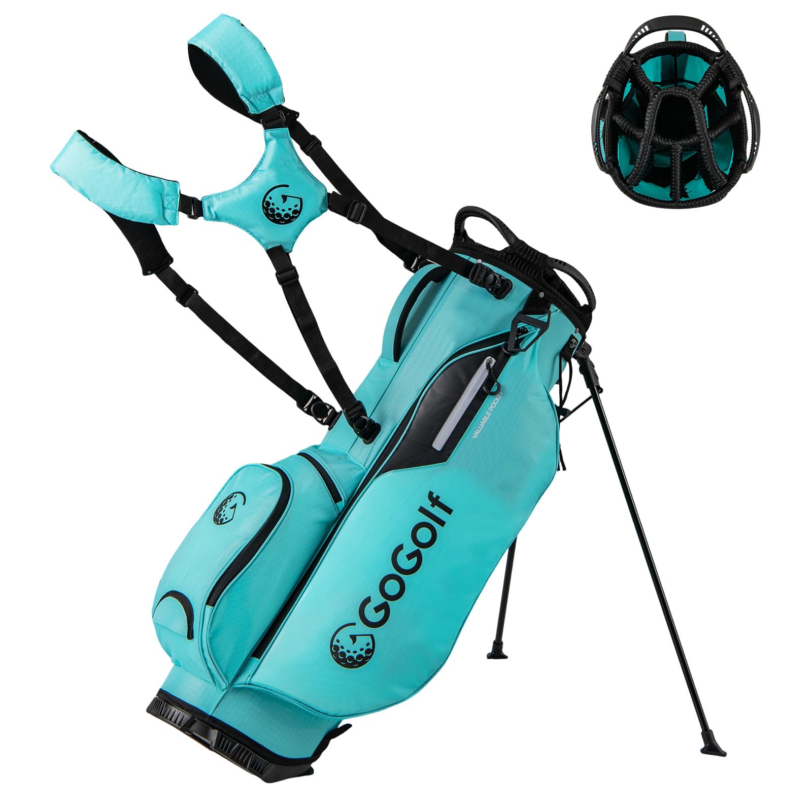Tangkula Golf Stand Bag w/8 Way Top Dividers