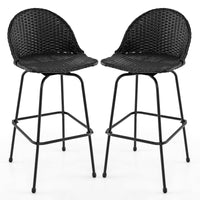 Tabourets de bar pivotants en rotin Tangkula Chaises de comptoir de terrasse