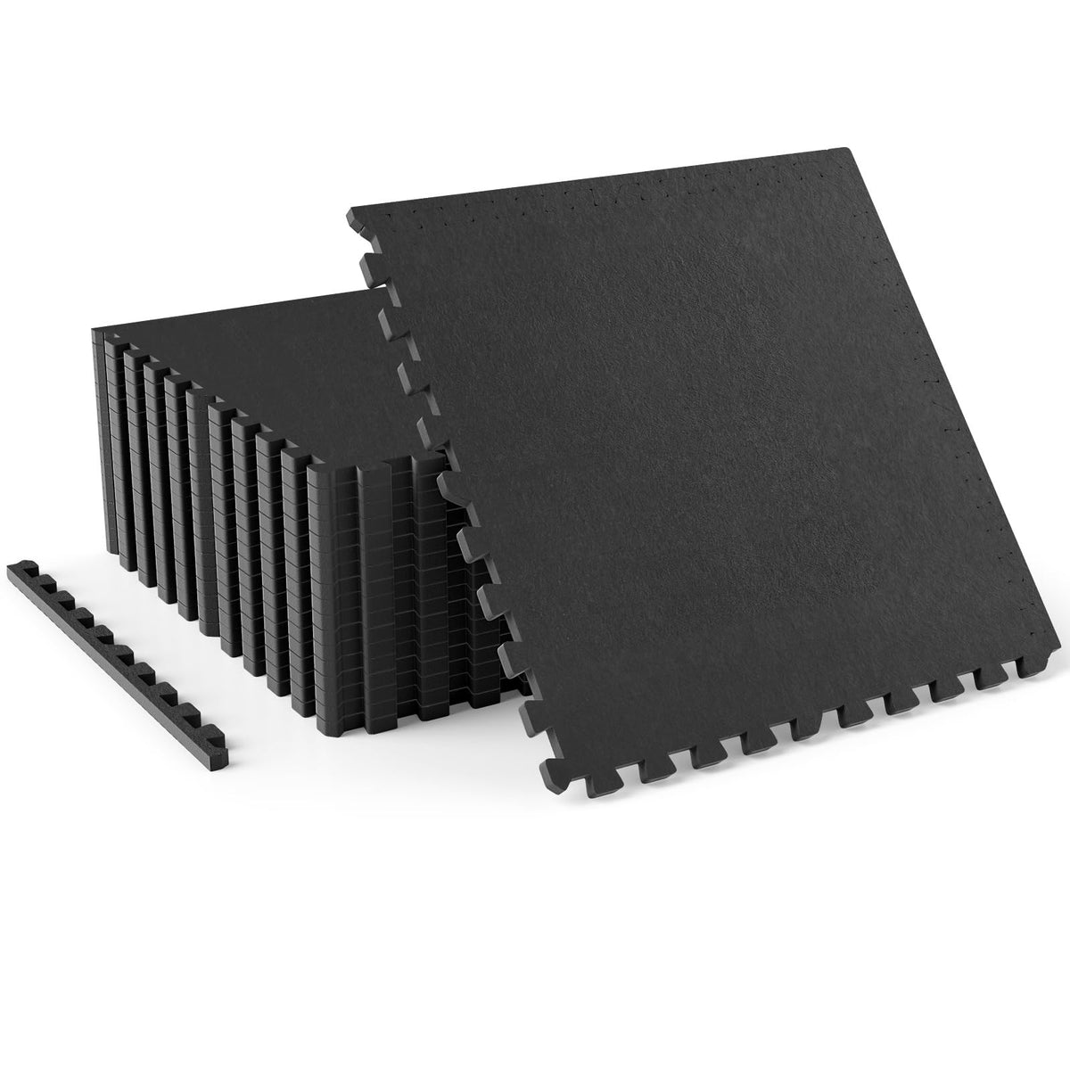 Tangkula Exercise Equipment Mats (Black/Gray Speckled,0.4/0.5”-12/18 Pack)
