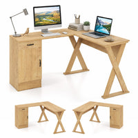 Tangkula L-Shaped Computer Desk Home Office Workstation