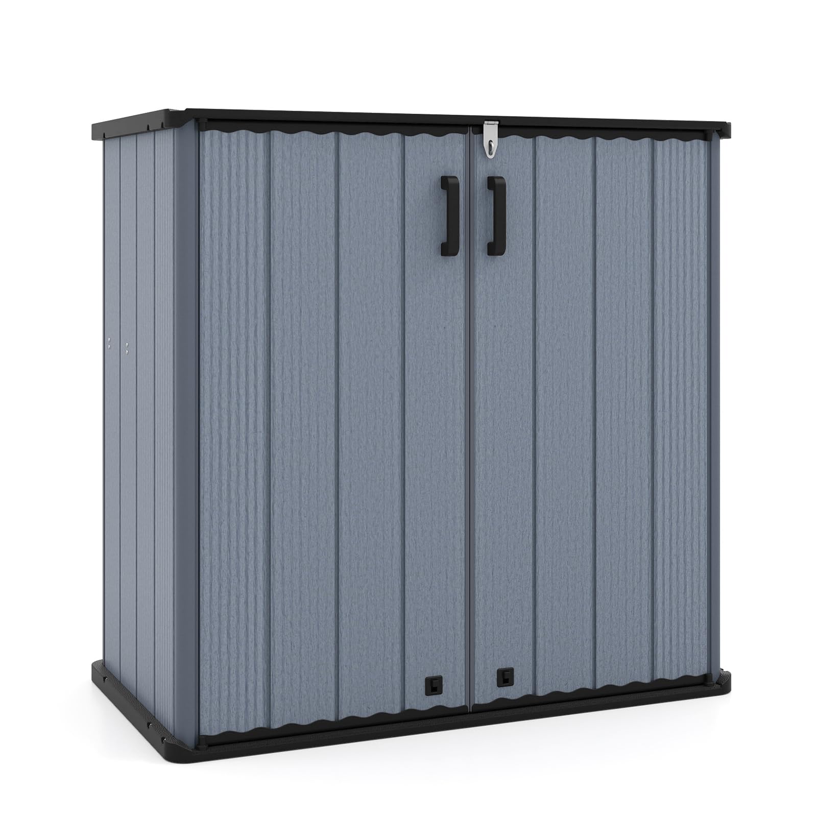 Tangkula 23.5 Cu.ft Outdoor Storage Shed with Floor & Lockable Door