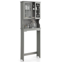 Tangkula Over The Toilet Storage Cabinet Freestanding Over Toilet Storage Rack