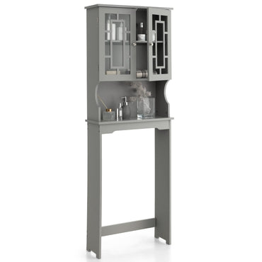 Tangkula Over The Toilet Storage Cabinet Freestanding Over Toilet Storage Rack