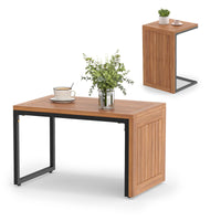 Tangkual 2-in-1 Patio Acacia Wood Side Tables