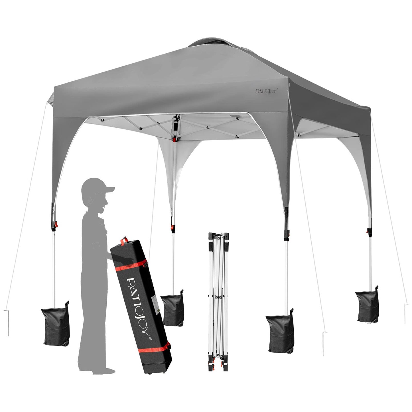 Tangkula 6.6 x 6.6 FT Outdoor Pop up Canopy Tent for Camping