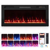 Tangkula 30"/36"/40"/50"/60"/72" Smart Electric Fireplace
