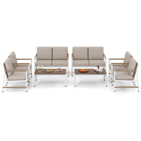 Tangkula 8 Pieces Patio Furniture Set with Thick Cushions