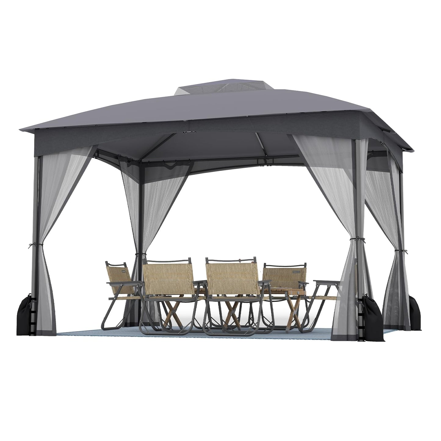 Tangkula 10x12 FT Outdoor Gazebo with Netting