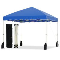 Tangkula 10x10 FT Pop Up Canopy UPF50+ Easy Set up Instant Tent with Wheeled Bag