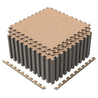 Tapis d'exercice emboîtables 60 x 60 cm avec bords pour salon