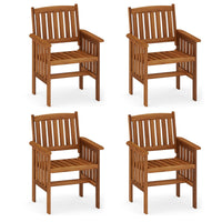 Tangkula Chaises de Salle à Manger en Bois pour Patio, Lot de 2/4