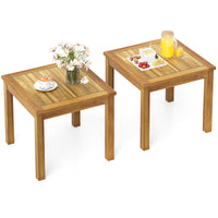 Table d'appoint d'extérieur Tangkula pour porche, terrasse, jardin, intérieur