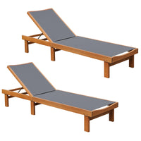 Tangkula Wood Lounge Chair Outdoor for Poolside Lawn Backyard