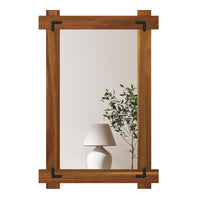 Tangkula Wood Framed Mirror