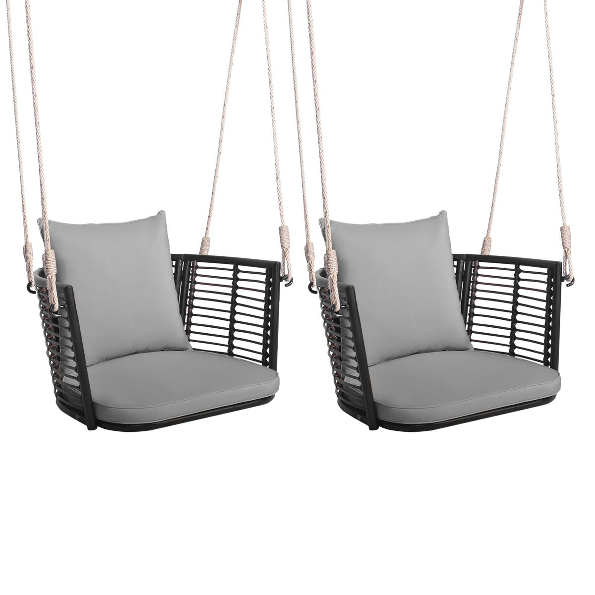 Tangkula Outdoor Metal Porch Swing for Front Porch