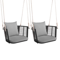 Tangkula Outdoor Metal Porch Swing for Front Porch
