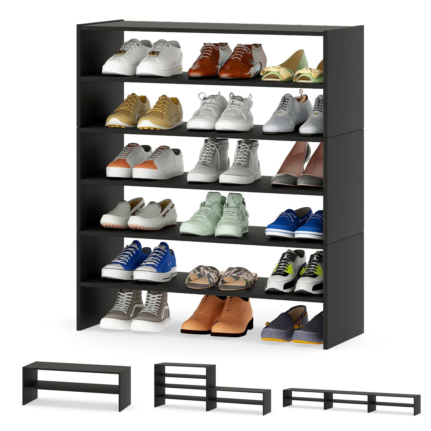 Tangkula Meuble à chaussures vertical 3 en 1