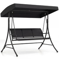 Tangkula 3 Person Porch Swing with Adjustable Canopy