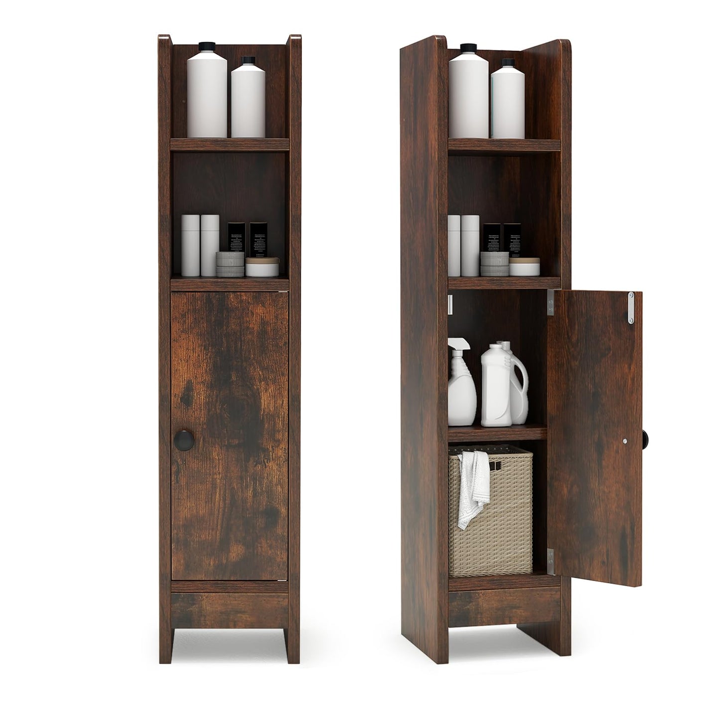 Tangkula Small Bathroom Storage Cabinet for Small Spaces
