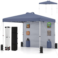 Tangkula 10x10 Ft Pop Up Canopy with Sidewall UPF50+ Commercial Canopy Tent