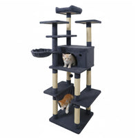 Tangkula 63 Inch Tall Cat Tree with Sisal Scratching Posts