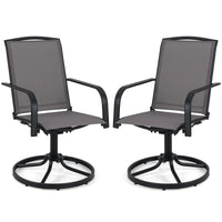 Tangkula Outdoor Swivel Chairs Set with High Back