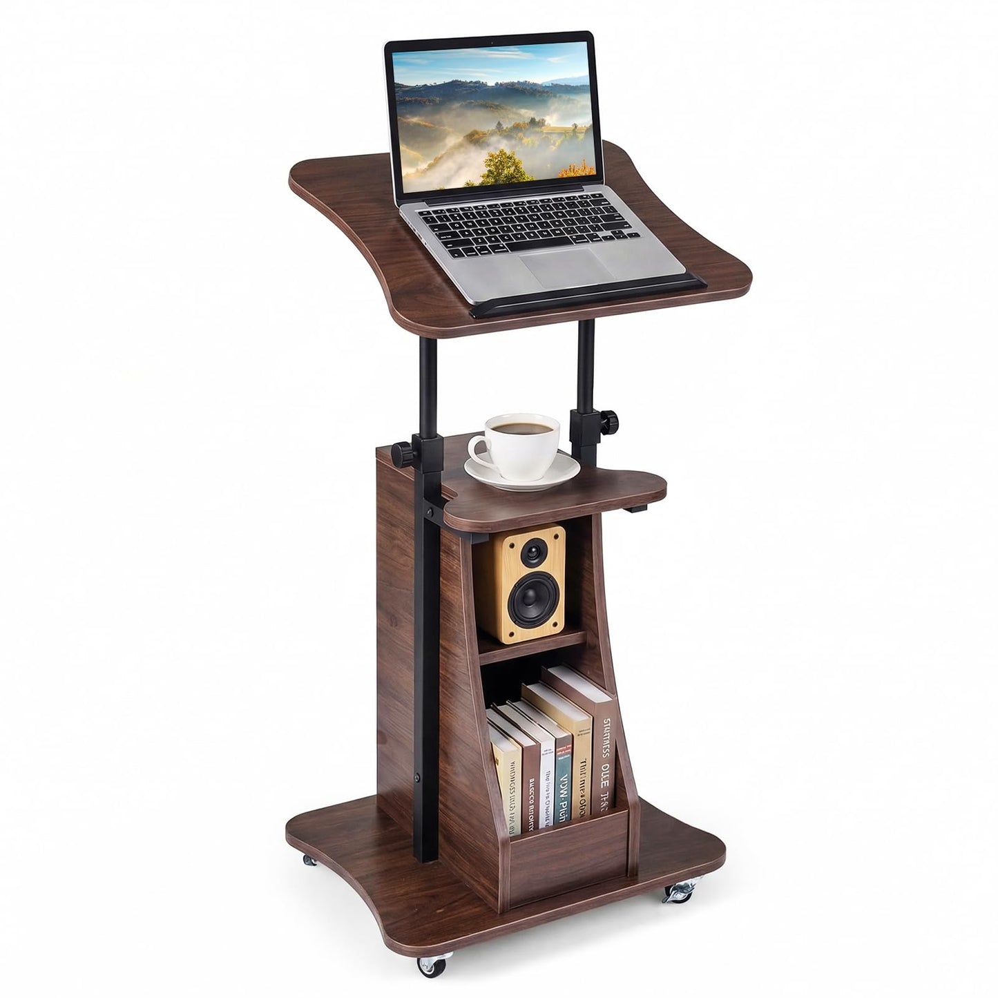 Tangkula Mobile Lectern Podium for Home Office School