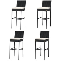 Tangkula Outdoor Bar Height Chair w/Soft Seat Cushion & Cozy Footrest