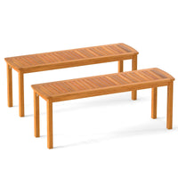 Tangkula 47" Patio Dining Bench with Slatted Seat