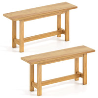 Banc d'extérieur Tangkula en teck pour jardin et piscine