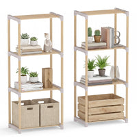 Tangkula 5-Tier Solid Wood Bookshelf for Home Office