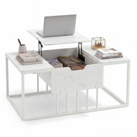 Tangkula Lift Top Coffee Table with Hidden Storage for Living Room