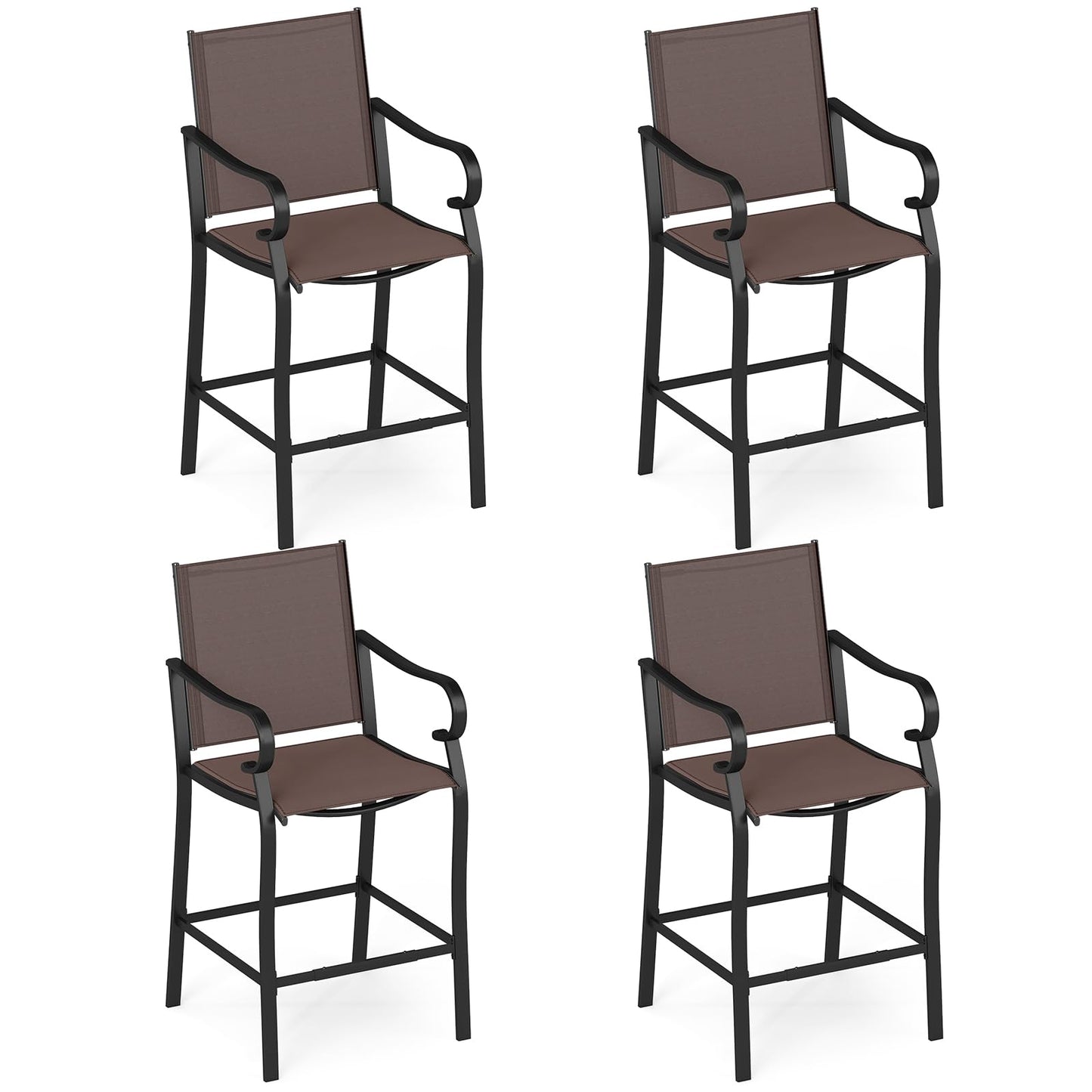 Tangkula Outdoor Counter Height Bar Stools Set of 2/4