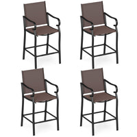 Tangkula Outdoor Counter Height Bar Stools Set of 2/4
