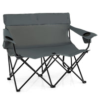 Tangkula 2 Person Camping Chair with Cup Holders