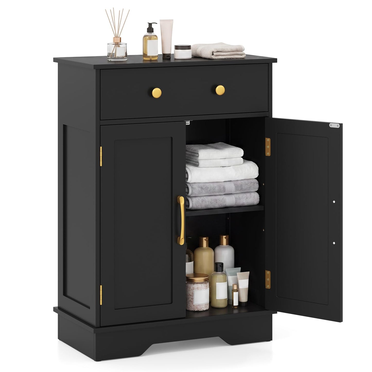 Tangkula Bathroom Floor Cabinet for Living Room