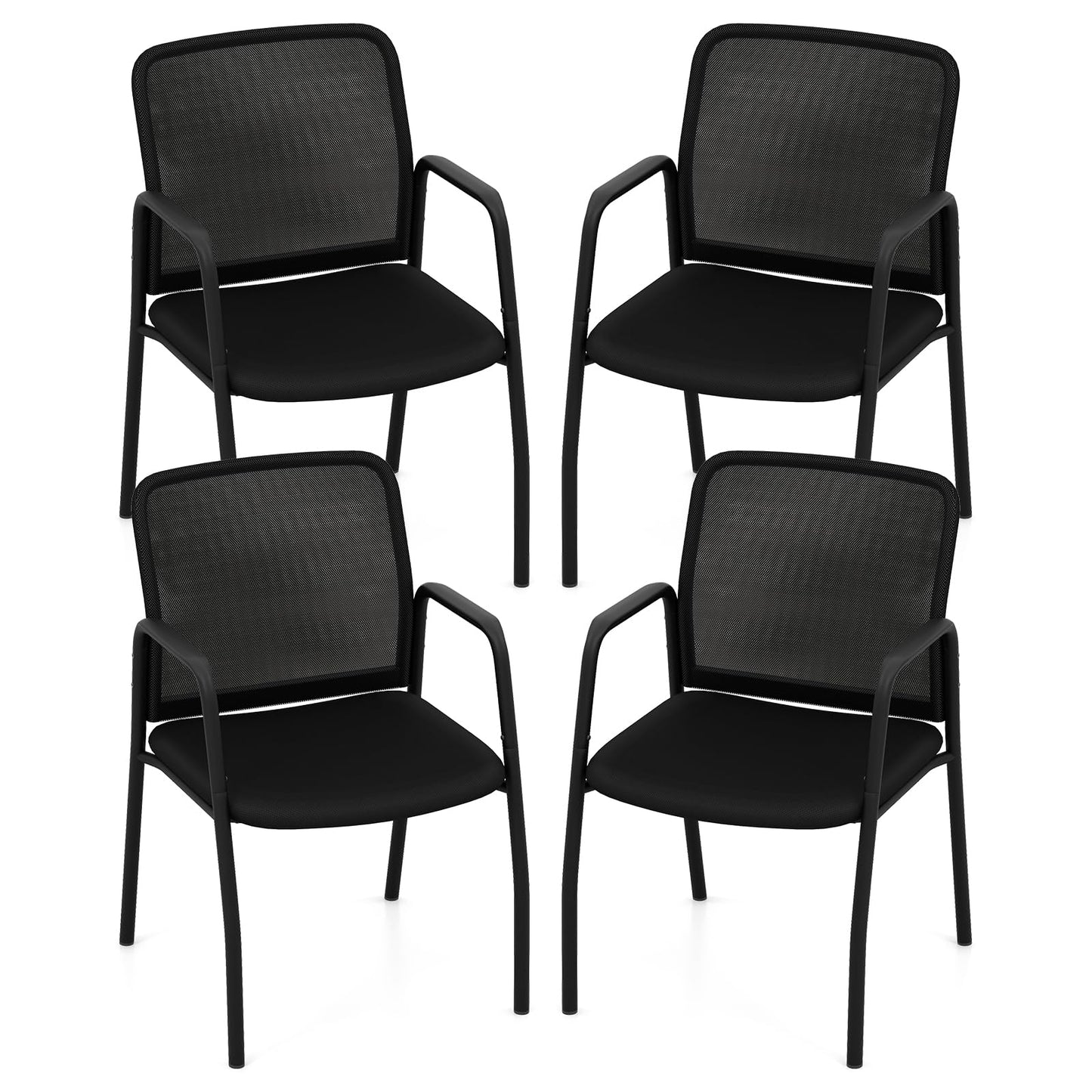 Tangkula Conference Chairs, Office Guest Chairs with Ergonomic Mesh Backrest