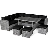 Tangkula 7 Pieces Wicker Patio Furniture Set for Backyard Garden Poolside