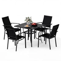 Tangkula 5 Pieces Patio Dining Set for 4