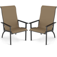 Tangkula Fabric Adirondack Chair with 400 lbs Weight Capacity