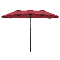 TANGKULA 15 Ft Patio Umbrella Double-Sided Steel