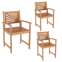 Tangkula Outdoor Acacia Wood Dining Chairs Set