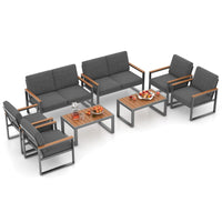 Tangkula 8 Piece Patio Aluminum Furniture Set