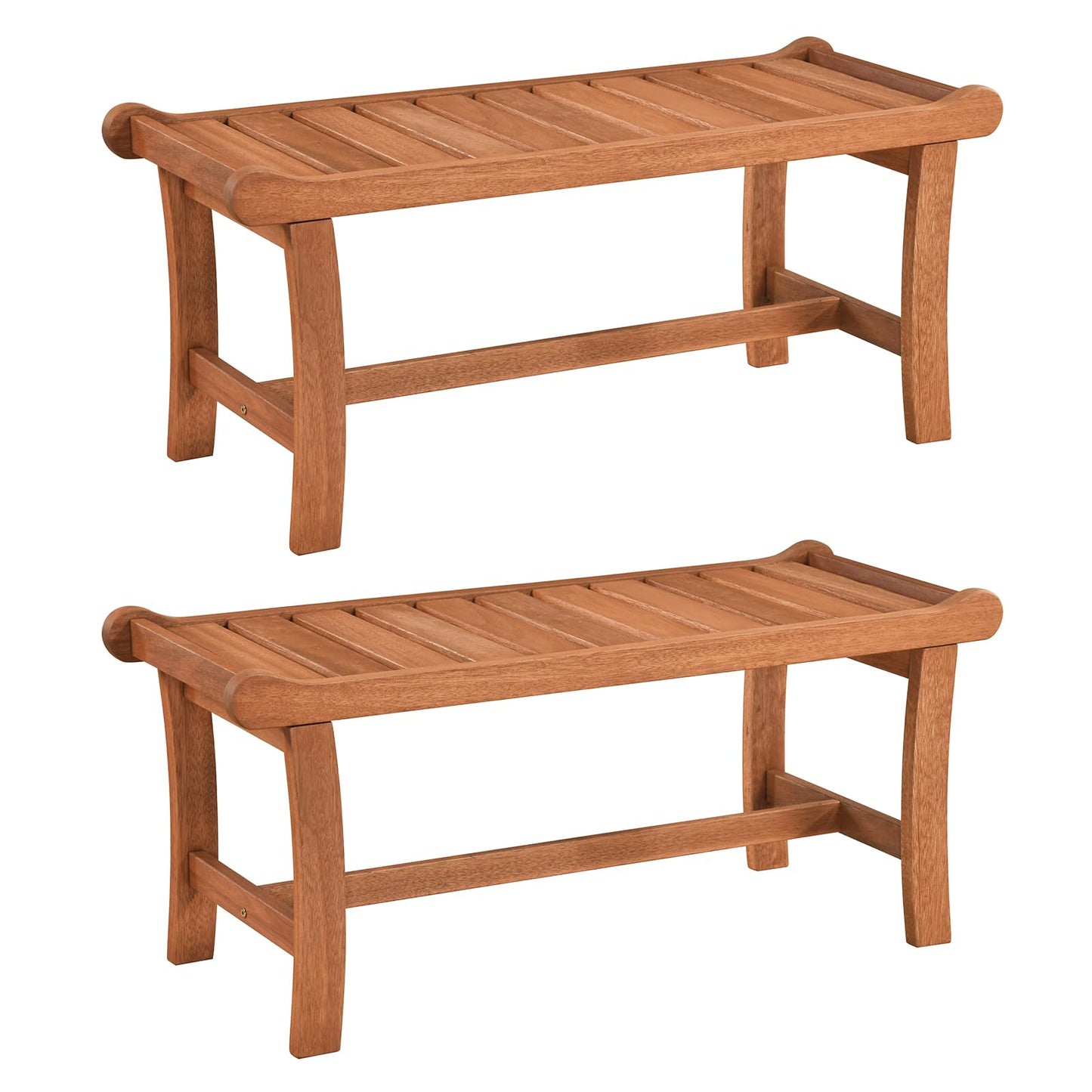 Tangkula 41.5" Outdoor Wood Bench for Park