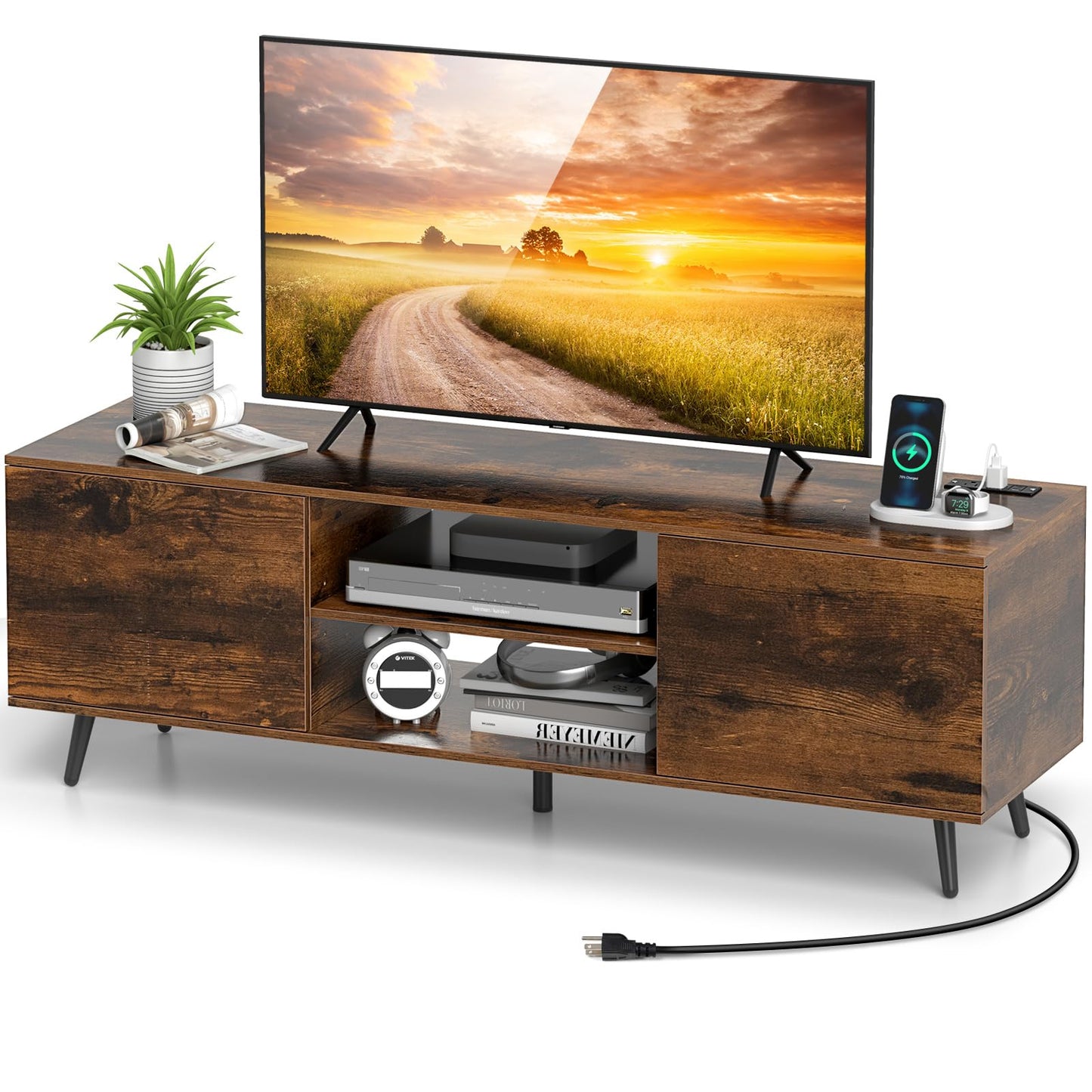Tangkula TV Stand for 60" TVs for Living Room