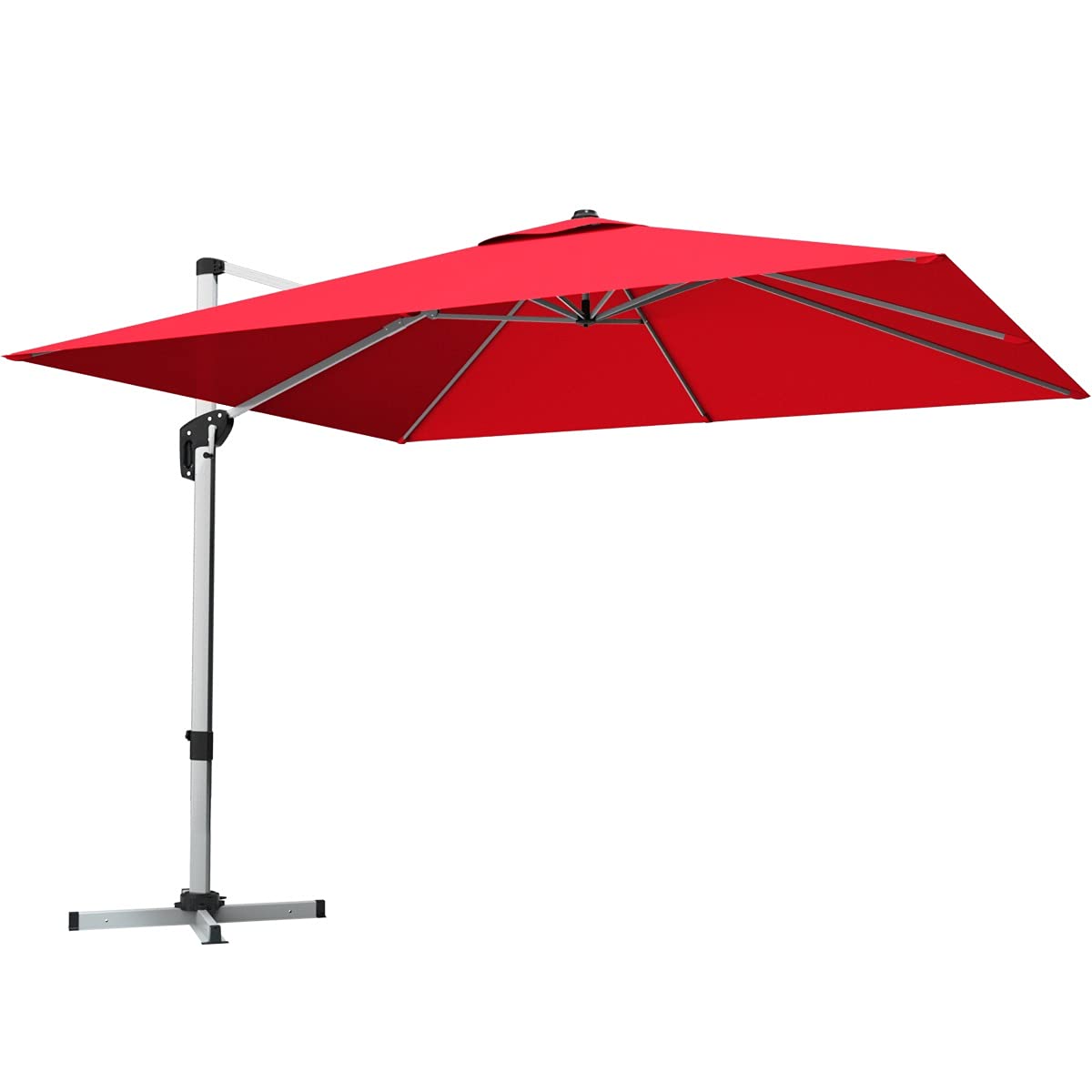 Tangkula 10ft Patio Cantilever Umbrella w/Cross Base