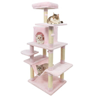 Arbre à chat multi-niveaux Tangkula de 147 cm avec poteaux à griffer en sisal pour chats d'intérieur