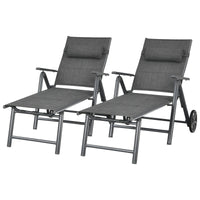 Tangkula Outdoor Folding Padded Lounge Chair W/ 7-Position Backrest